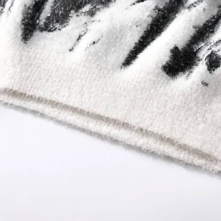 Abstract Pattern – Soft, casual round neck sweater 4