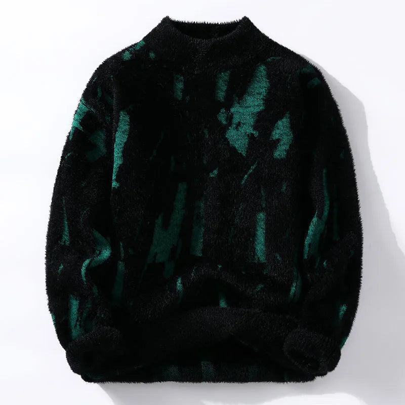Abstract Pattern – Soft, casual round neck sweater 6