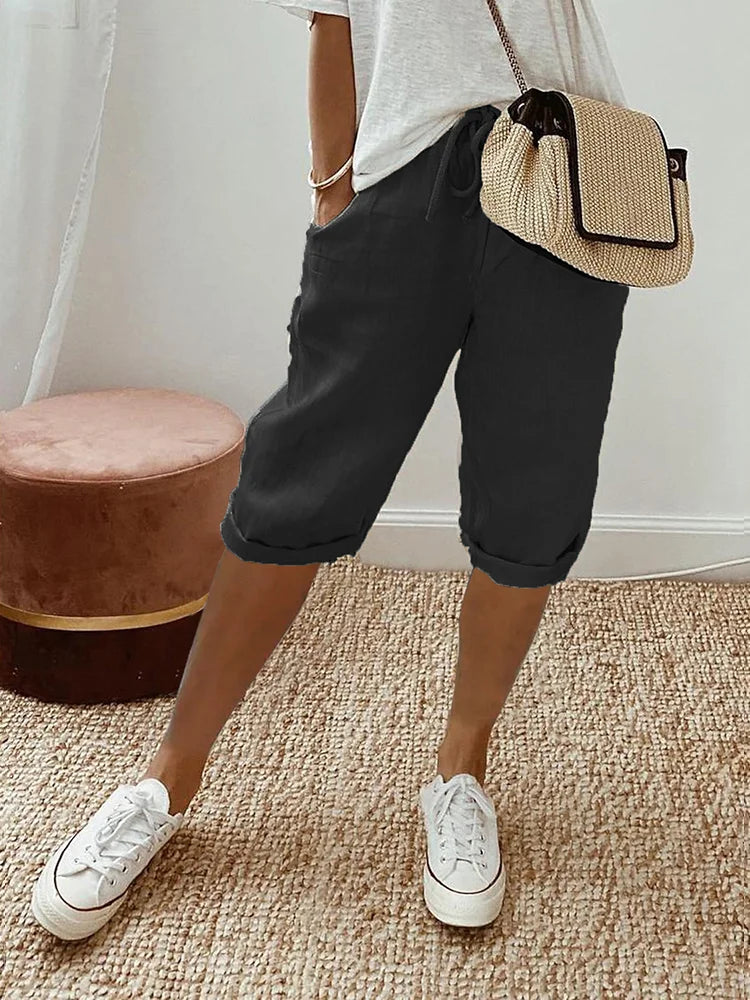 Anika | Cotton shorts Breathable, relaxed fit, practical side pockets 0