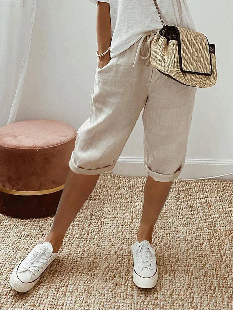 Anika | Cotton shorts Breathable, relaxed fit, practical side pockets 6