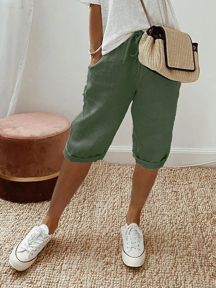 Anika | Cotton shorts Breathable, relaxed fit, practical side pockets 7