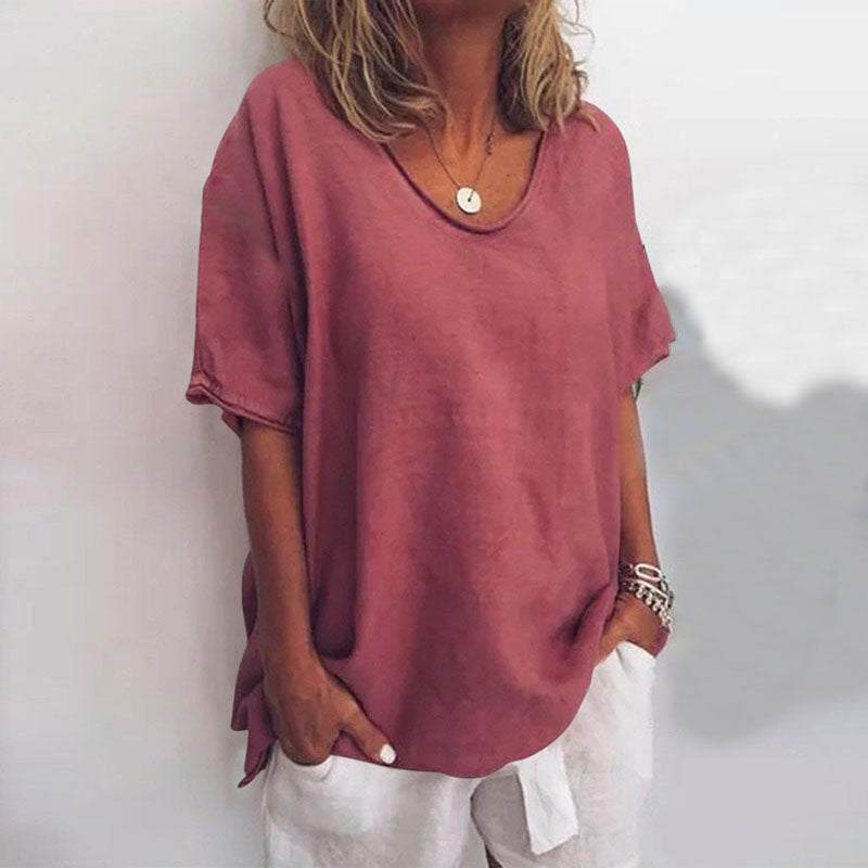 Beatrice | Breathable V-neck blouse with short sleeves 4