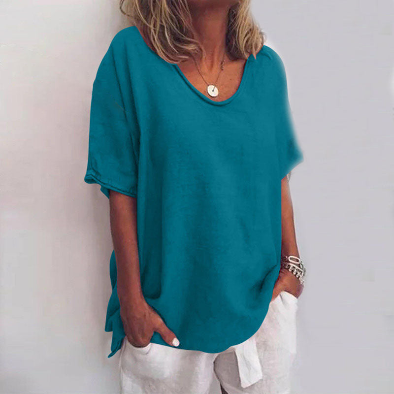 Beatrice | Breathable V-neck blouse with short sleeves 5