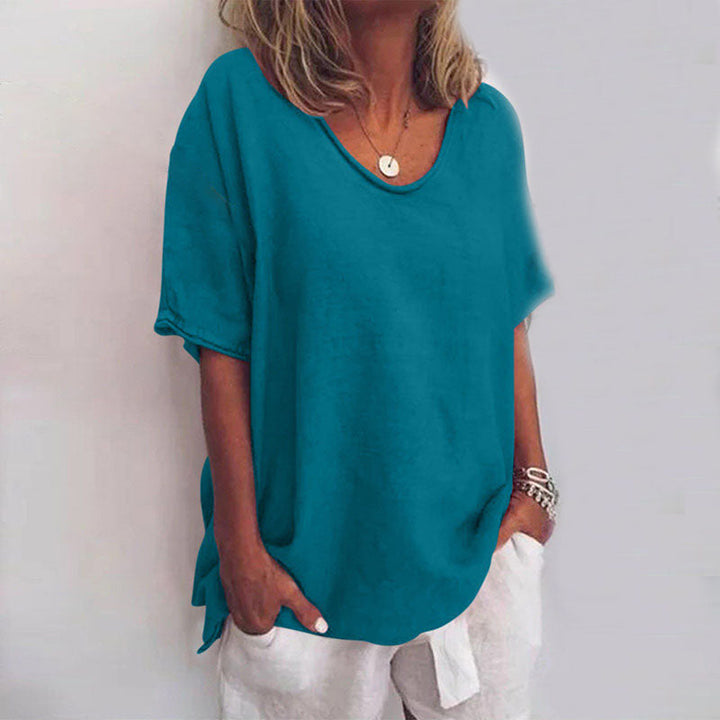 Beatrice | Breathable V-neck blouse with short sleeves 5