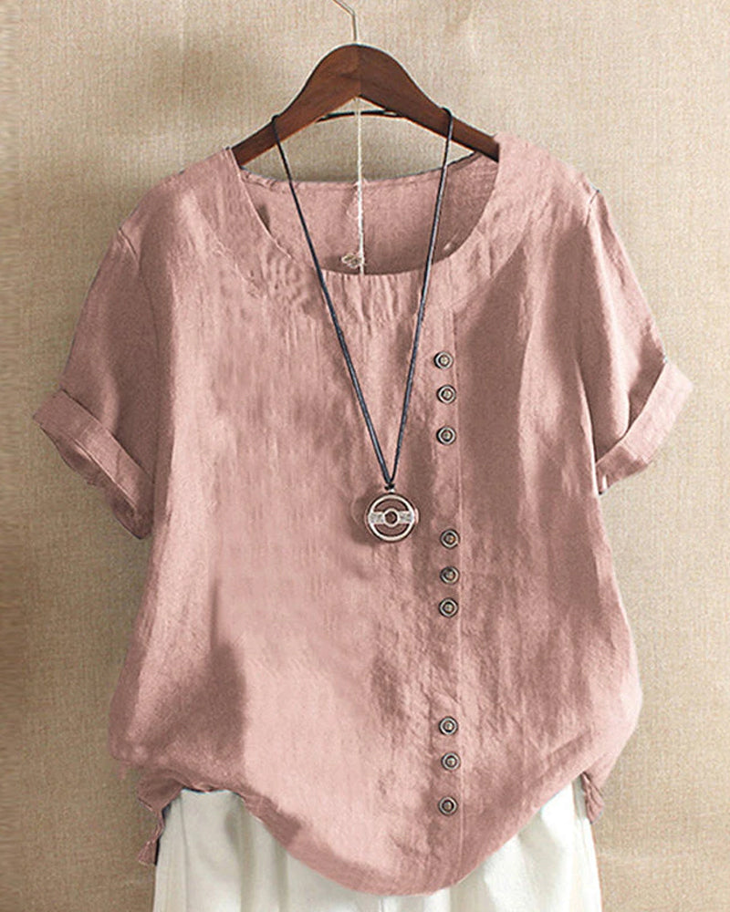 Kelly | Women's short-sleeved round-neck blouse 0