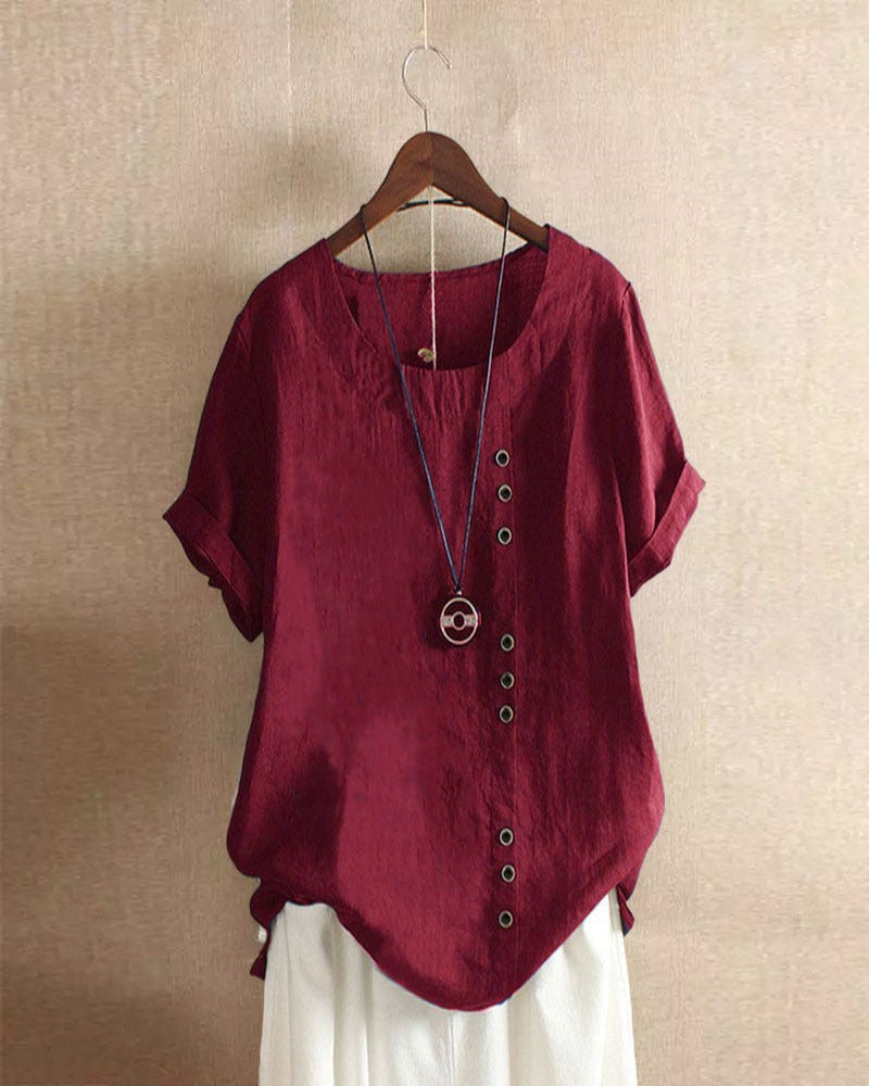 Kelly | Women's short-sleeved round-neck blouse 14