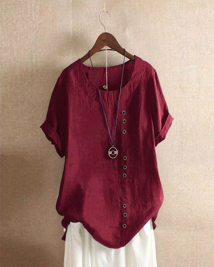 Kelly | Women's short-sleeved round-neck blouse 14