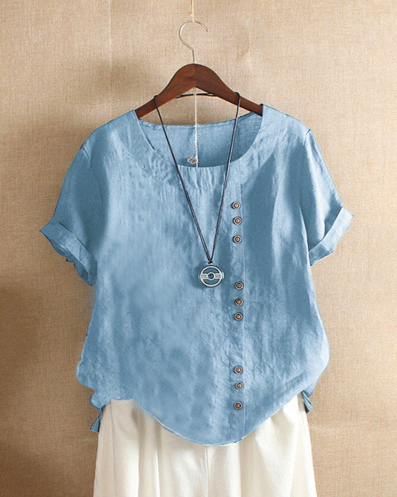 Kelly | Women's short-sleeved round-neck blouse 15