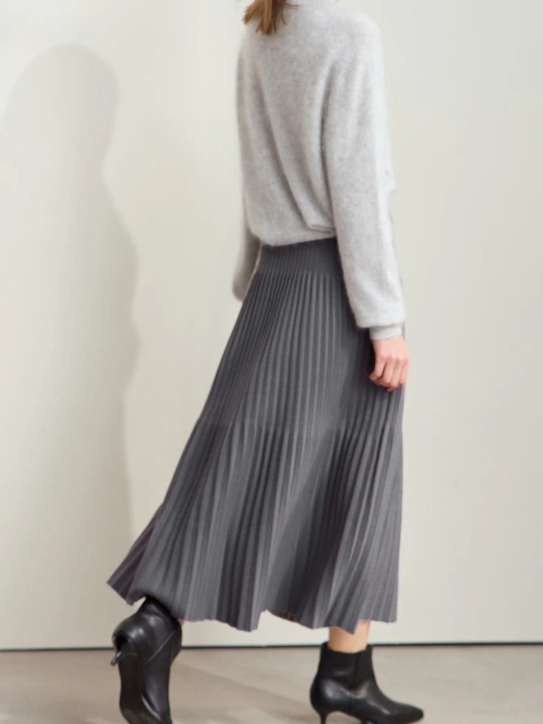 Knitted patchwork A-line skirt 3