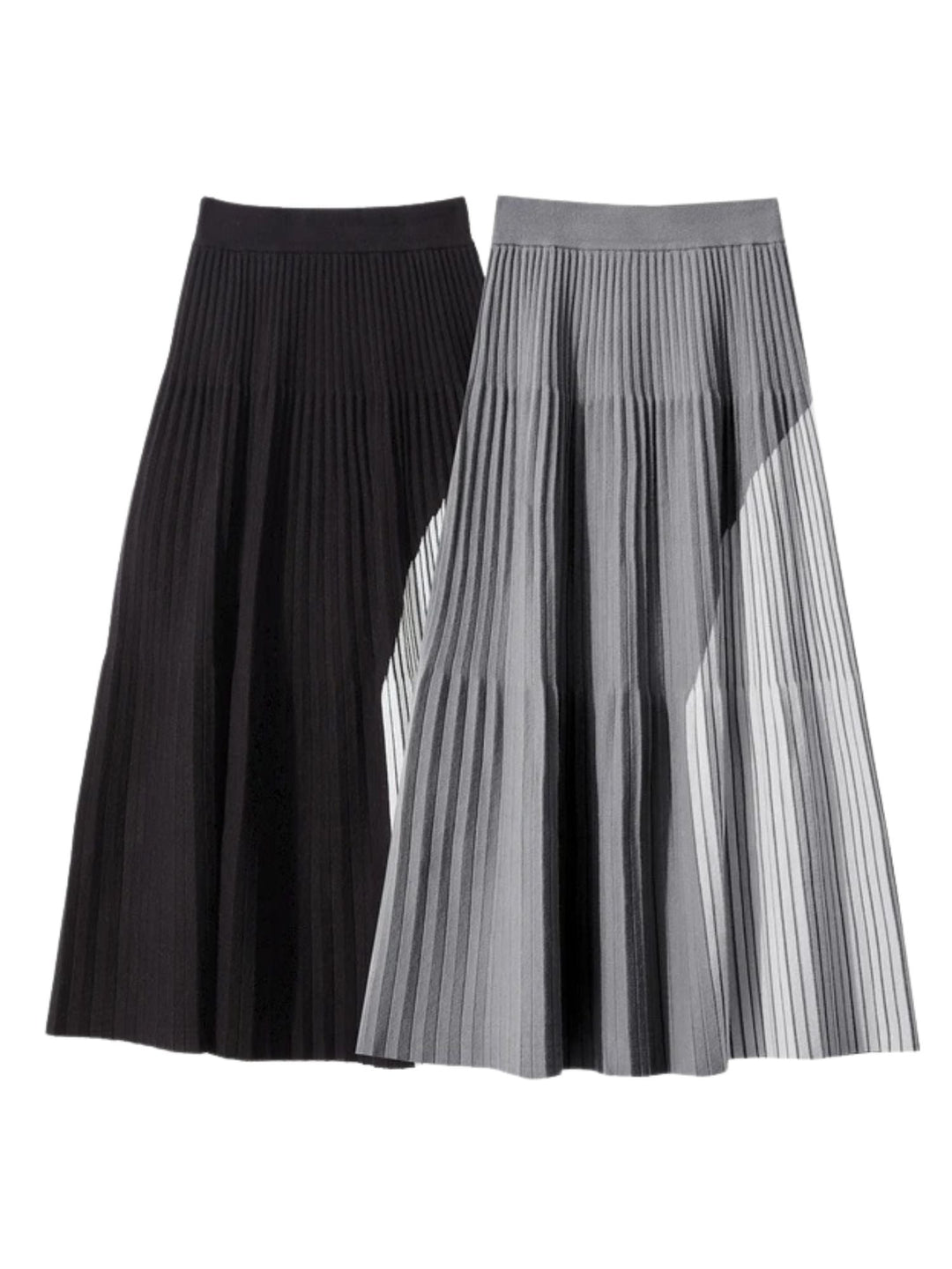 Knitted patchwork A-line skirt 6