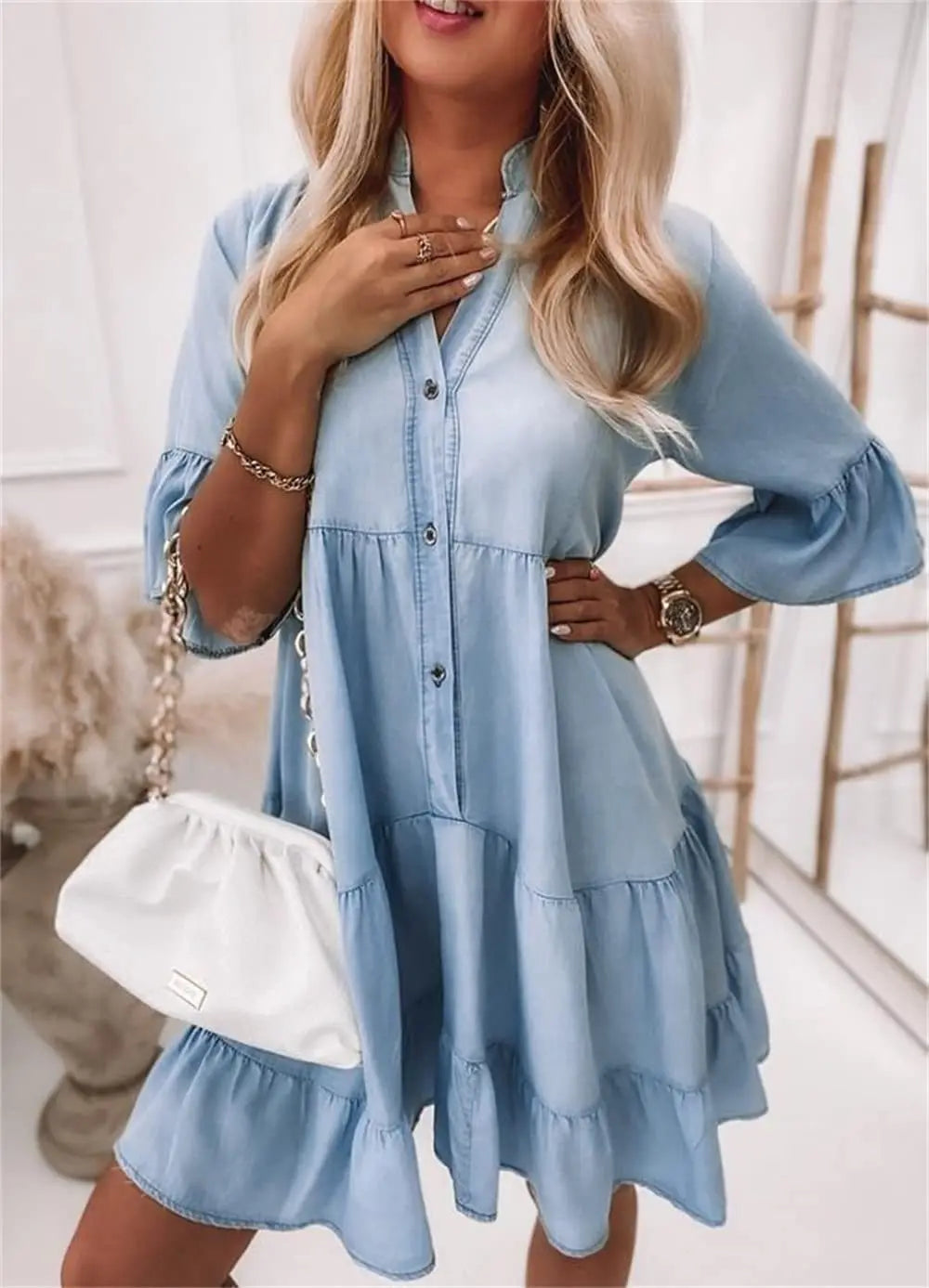 Marie | Elegant & Modern denim dress 3