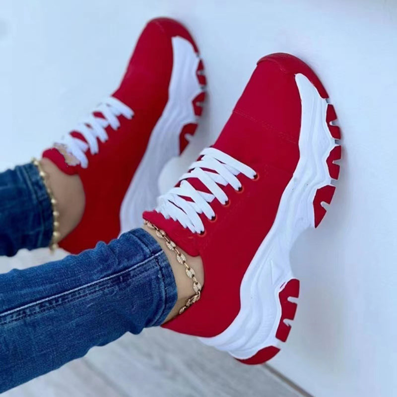Serena | Orthopedic sports sneakers with platform, round toe, rubber sole 3