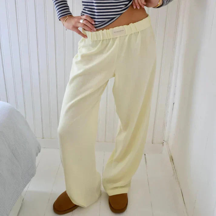 Veronica | Linen trousers, flowing cut, 100% linen, elegant 7