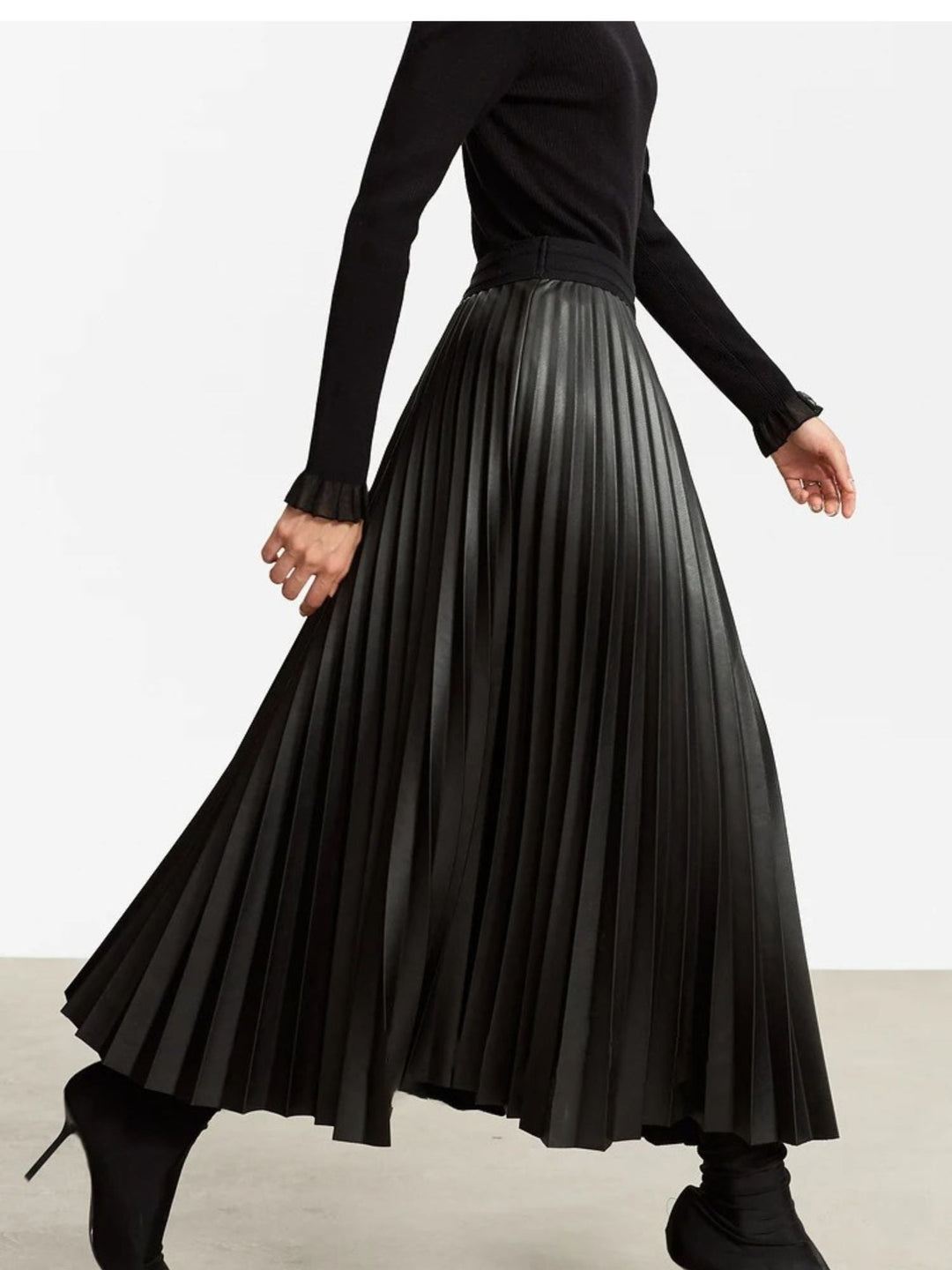 pleated leather skirt 3
