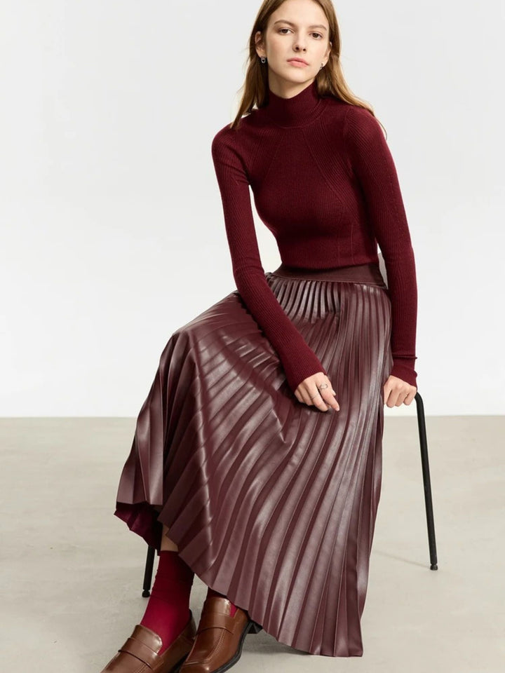 pleated leather skirt 4