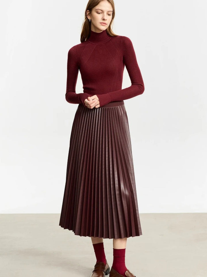 pleated leather skirt 5
