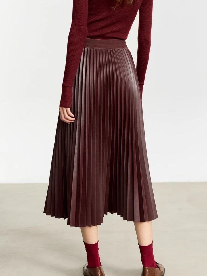 pleated leather skirt 7